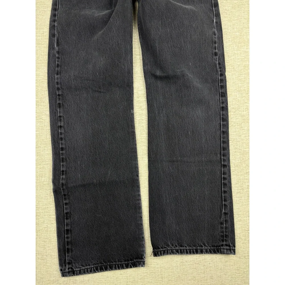 Vintage Levis 501 Mens 36x34 Jeans Fuzzy Black Faded Denim Grungy Stone Wash